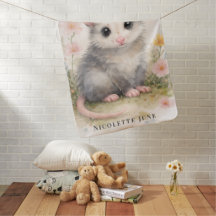 Watercolor Baby Possum Baby Shower Gift Idea