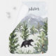 Mantita Para Bebé Watercolor Mountain Forest Bear Personalizado Boy (In Situ)