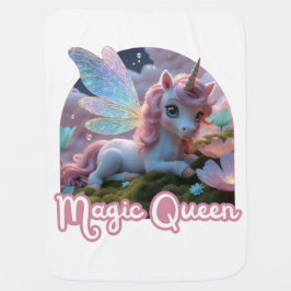 Mantita Para Bebé Weißes Einhorn mit Flügeln - Magic Queen