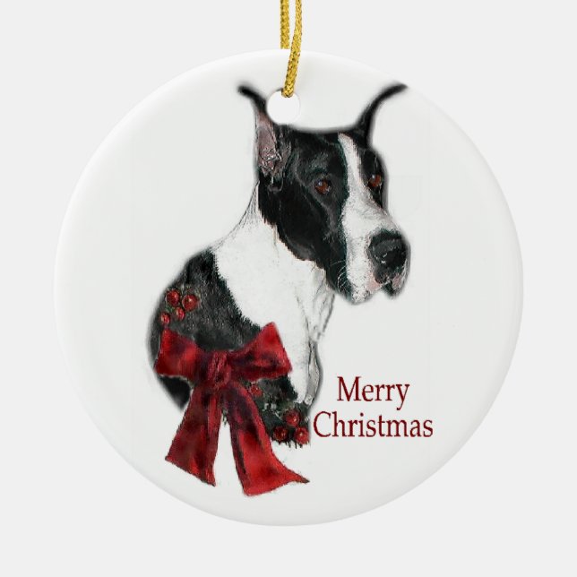 Mantle Great Dane Navidades Regalos Ornamentos (Frente)