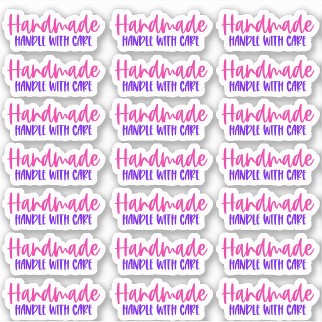 Manual con cuidado - Pegatina de vinilo (Anverso)