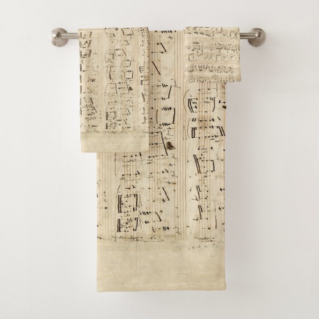 Manuscrito de Chopin de música de hojas antiguas (In situ)