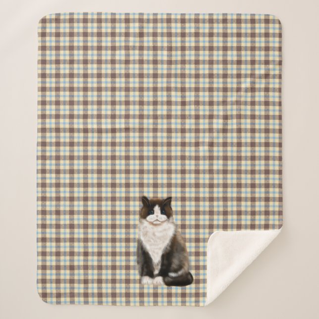 manx cat bi-col sherpa manta (Anverso)