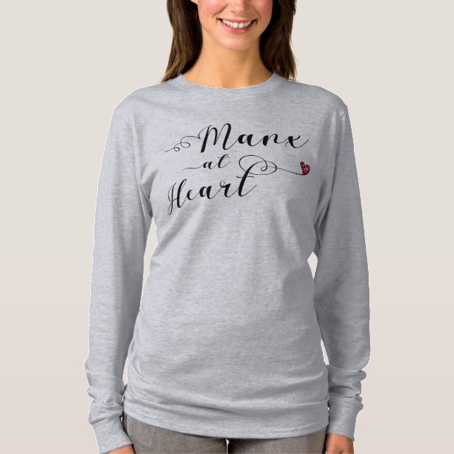Manx en la camiseta del corazón, Isla de Man (Anverso)