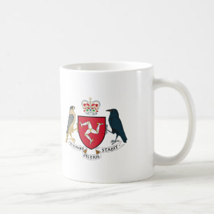 Manx escudo de armas taza de café