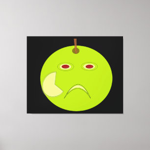 Manzana malvada con imagen de lienzo Scar Hallowee