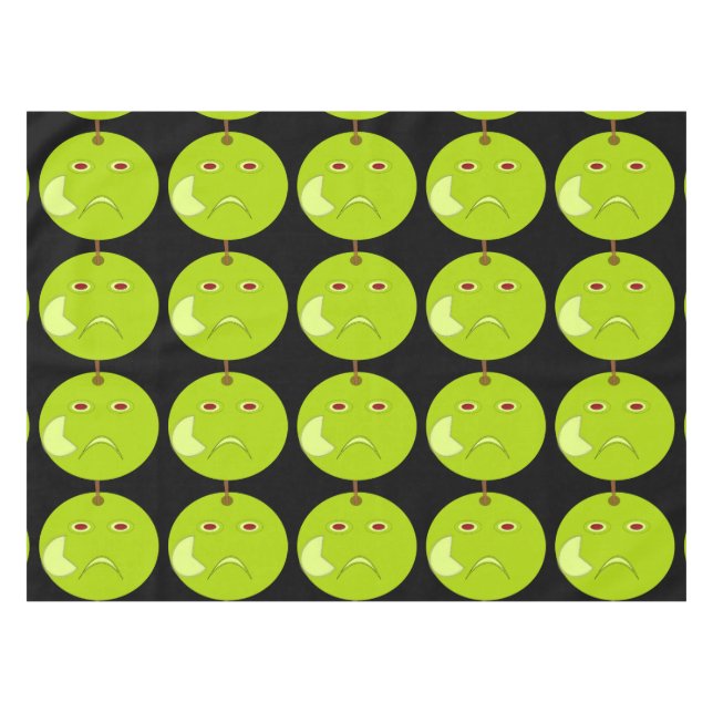 Manzana malvada con manteles de Halloween de cicat (Frente (Horizontal))
