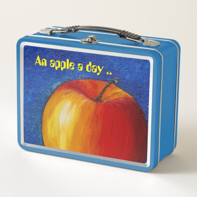 Manzana roja - Pintura de vida fija (Anverso)
