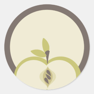 manzana verde de mi pegatina de regalo de horneado