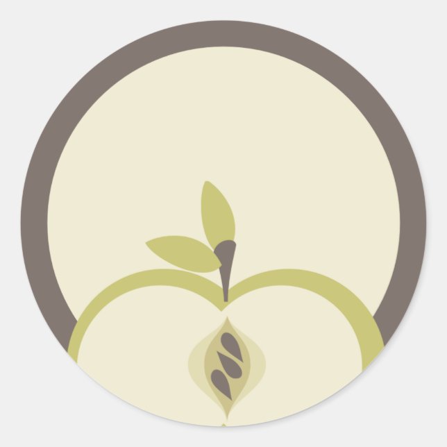 manzana verde de mi pegatina de regalo de horneado (Anverso)