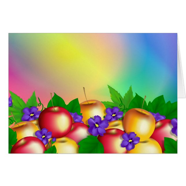 Manzanas con tarjeta de Vase (Anverso (Horizontal))