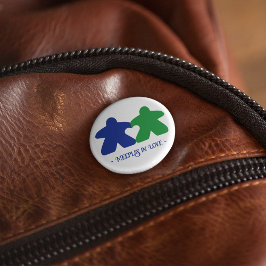 Manzanas de amor, botón azul y verde