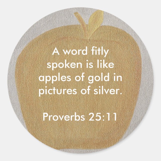 Manzanas de oro en cuadros de plata, pegatinas (Anverso)