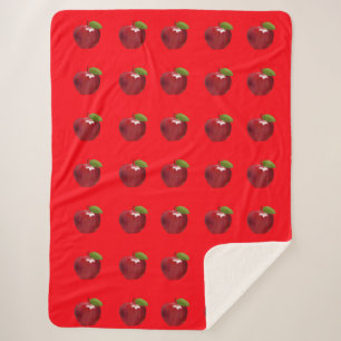 Manzanas en la manta del Sherpa Rojo