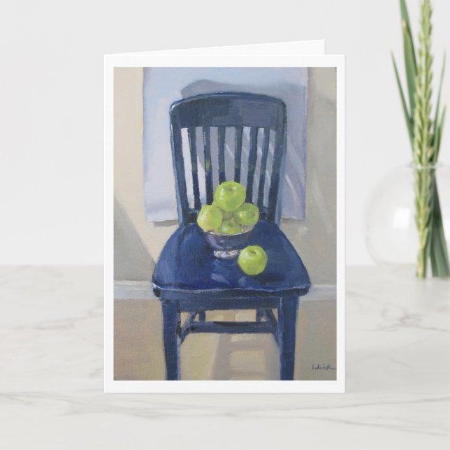 Manzanas en una tarjeta de arte de Blue Chair (Anverso)
