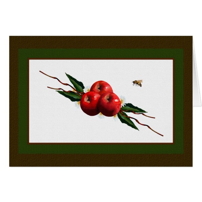 Manzanas rojas acuarelas (Anverso (Horizontal))