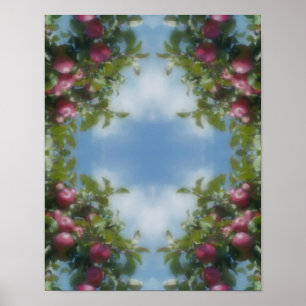 Manzanas Rojas En Foto De Pintura De Árbol Arte De