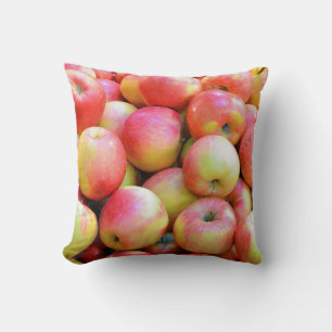 manzanas rojas y amarillas imprimir almohada