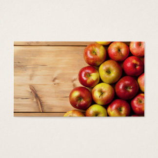 Manzanas Sobre La Mesa De Madera, Vista Superior F