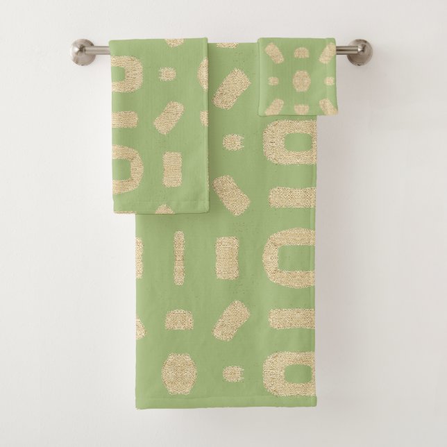 Manzanas verdes como ropa de barro de Kuba Kente a (In situ)