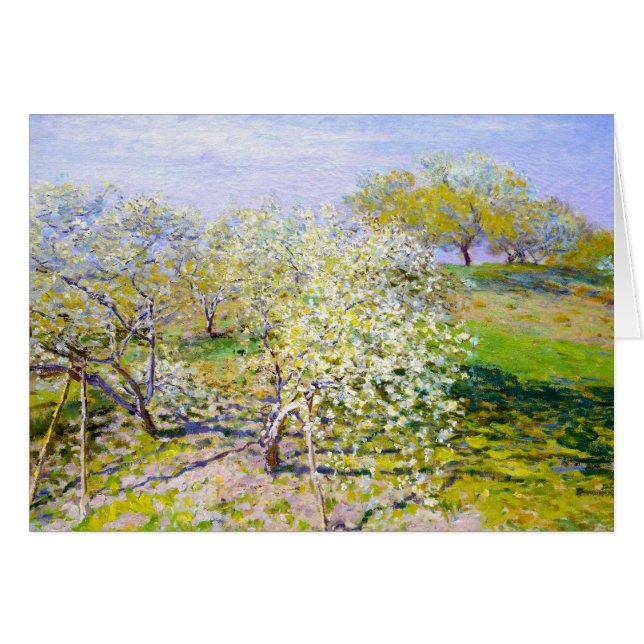 Manzanos En la floración, Claude Monet 1873 (Anverso (Horizontal))