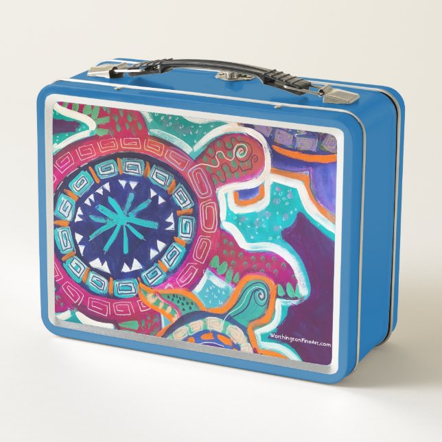 Maori Turtle Metal Lunchbox (Reverso)