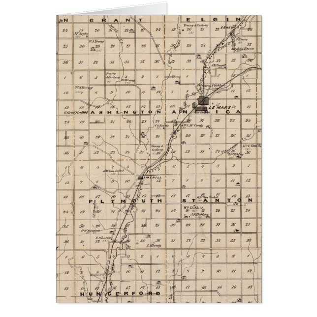 Map of Plymouth County (Frente)