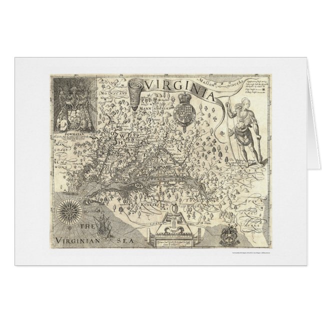 Mapa 1624 de Virginia John Smith (Anverso (Horizontal))