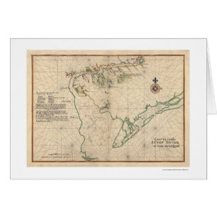 Mapa 1639 de la bahía de Delaware