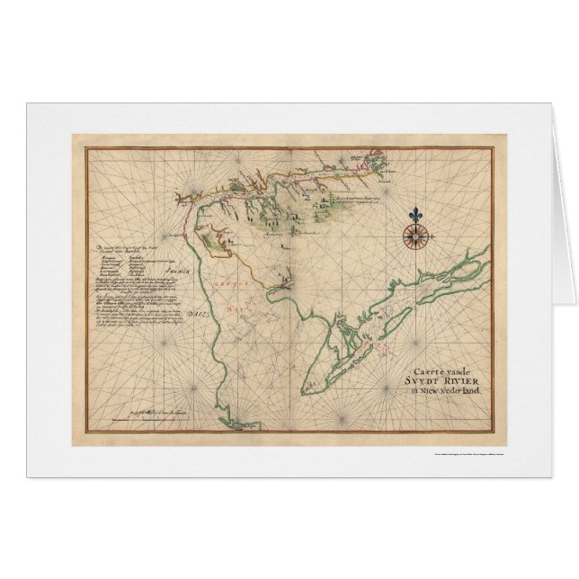 Mapa 1639 de la bahía de Delaware (Anverso (Horizontal))
