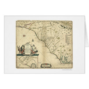 Mapa 1650 del país de Carolina