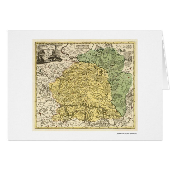 Mapa 1750 de Lituania (Anverso (Horizontal))