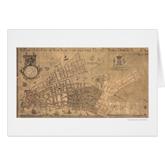 Mapa 1755 de la ciudad de Nueva York (Anverso (Horizontal))