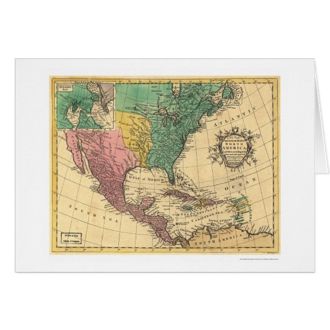 Mapa 1763 de Norteamérica (Anverso (Horizontal))