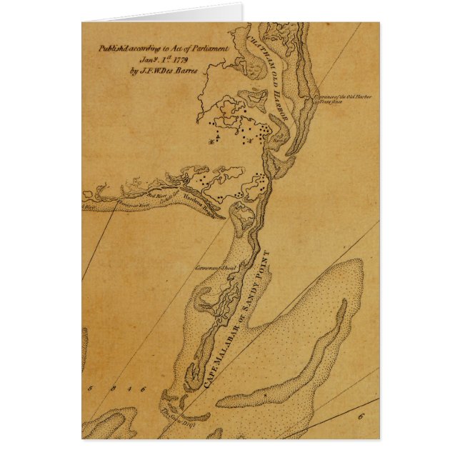 Mapa 1779 de Chatham, Massachusetts (Frente)