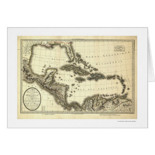 Mapa 1806 de las Antillas y del Golfo de México