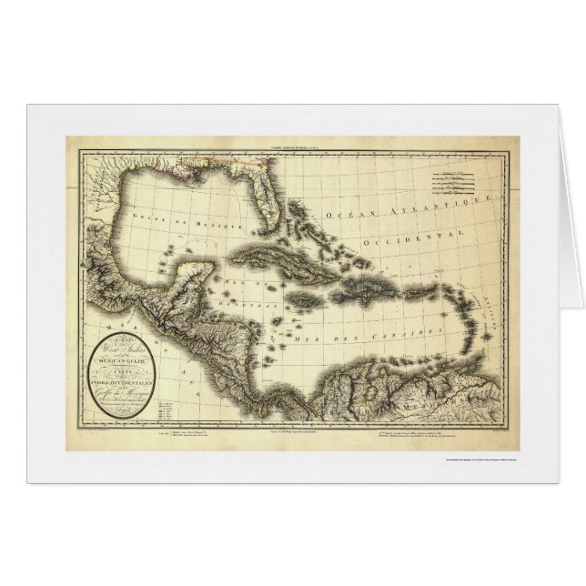 Mapa 1806 de las Antillas y del Golfo de México (Anverso (Horizontal))
