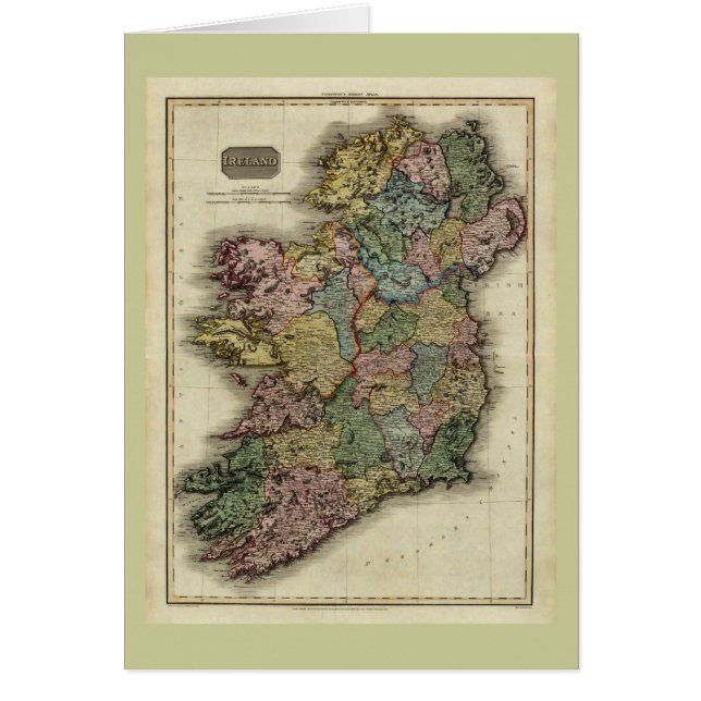Mapa 1813 de Irlanda de Juan Pinkerton (Frente)