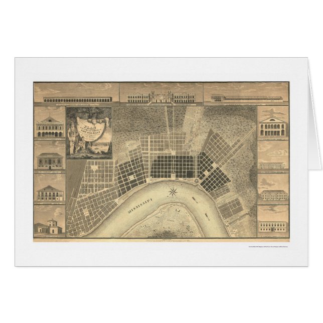 Mapa 1815 del plan de New Orleans (Anverso (Horizontal))