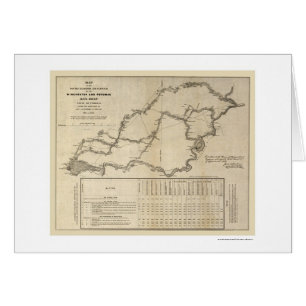 Mapa 1832 del ferrocarril de Winchester y de