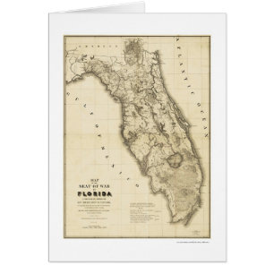 Mapa 1839 de la Florida de la guerra del Seminole