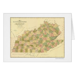 Mapa 1839 del ferrocarril de Kentucky y de