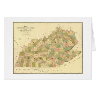Mapa 1839 del ferrocarril de Kentucky y de