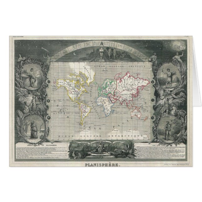 Mapa 1847 de Levasseur del vencedor del (Anverso (Horizontal))