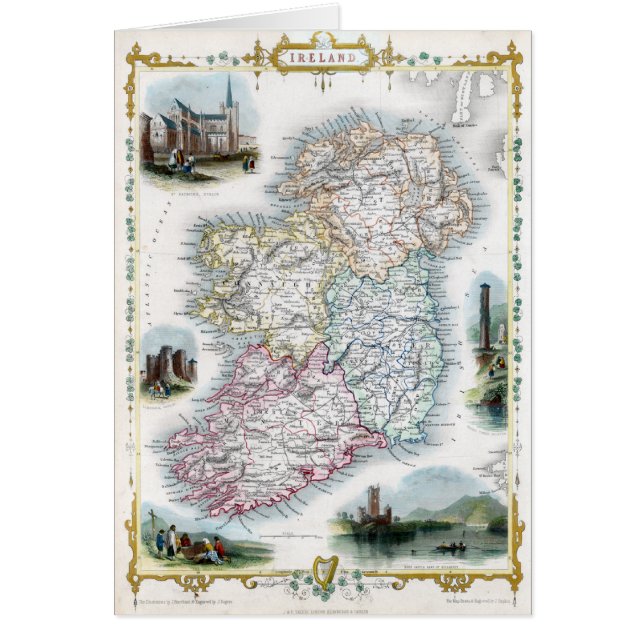 Mapa 1851 de Irlanda (Frente)