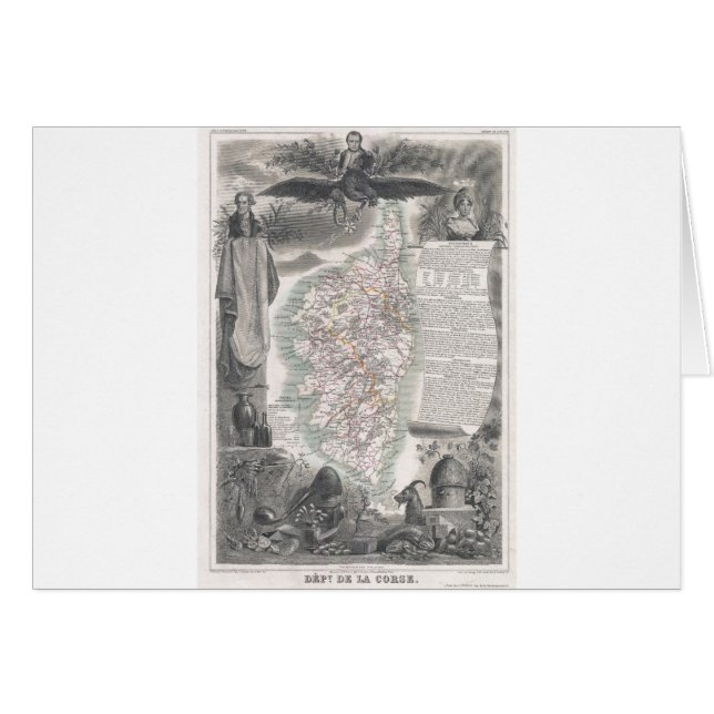 Mapa 1852 de Córcega (Anverso (Horizontal))