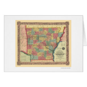 Mapa 1854 del ferrocarril de Arkansas