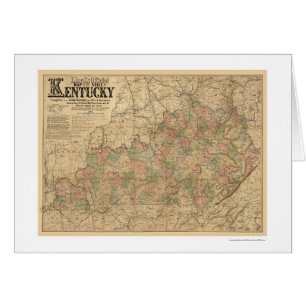 Mapa 1863 del ferrocarril de Kentucky