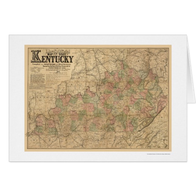 Mapa 1863 del ferrocarril de Kentucky (Anverso (Horizontal))