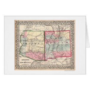 Mapa 1867 de Arizona New México